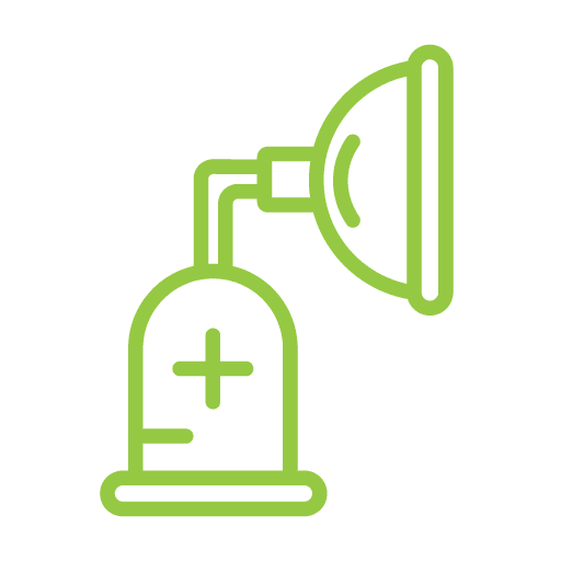 green anesthesia device icon